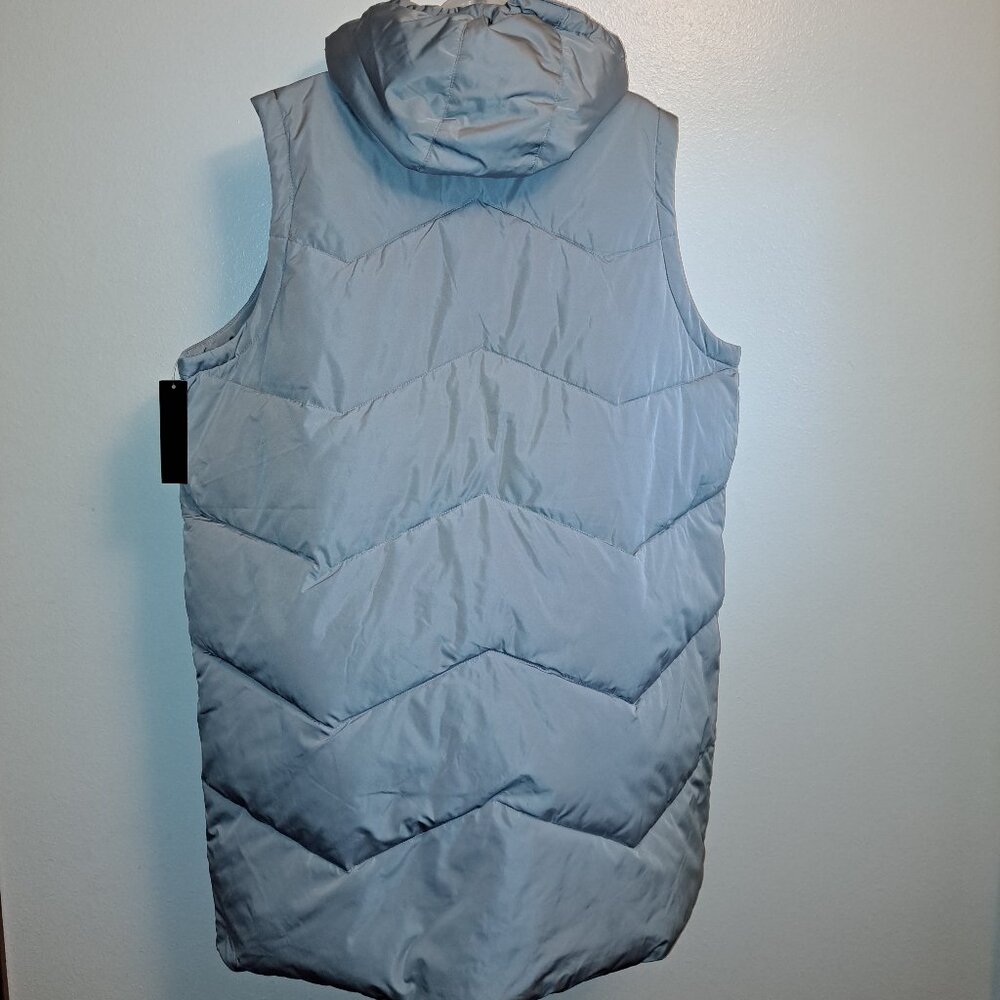 New With Tags Nuage Regular Chevron Quilted Puffer Vest w/ Removable Hood - Picture 10 of 15